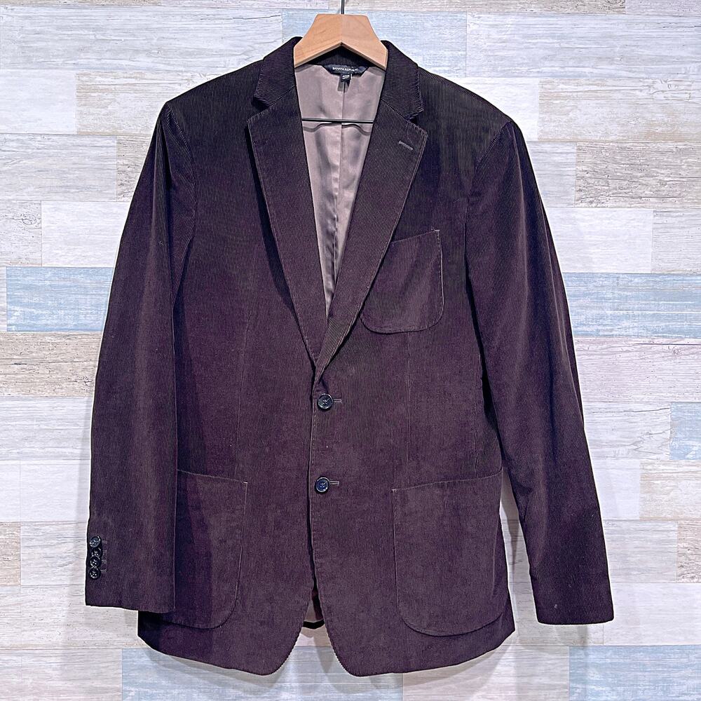 Banana Republic Slim Corduroy Sport Coat Brown 1883 Pontoglio Cotton Mens 40R